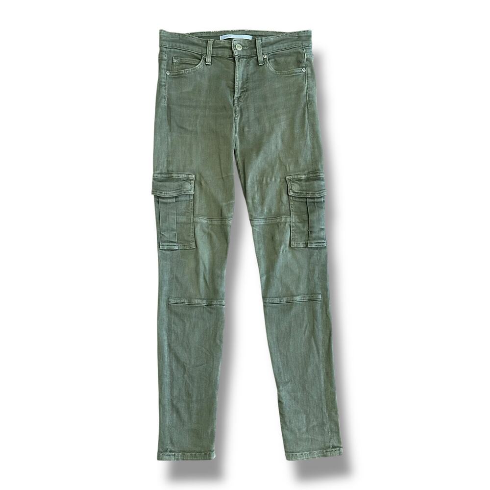 Vince Olive Cargo Skinny Pants Size 26 Quiet Luxury Minimalist Capsule‎ Utility
